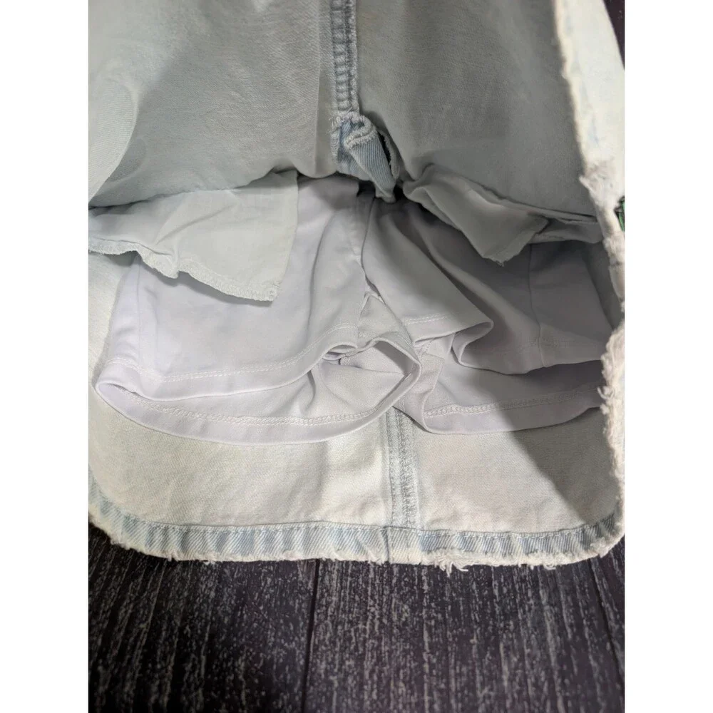 Justice x Ring Pop x Bazooka Girl's Denim Tie Dye Skirt - Size 7 - Shorts